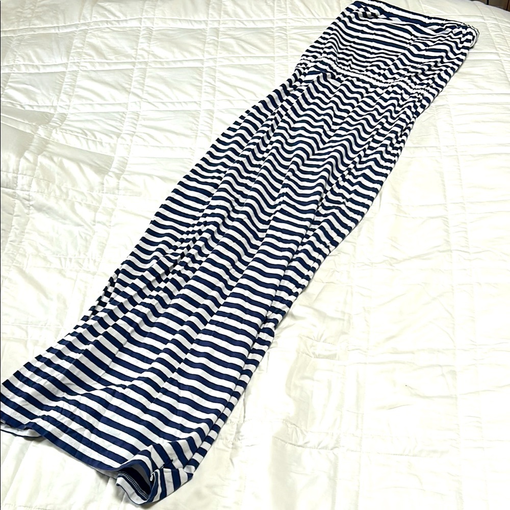 Jack Wills Navy & White Striped Maxi Dress